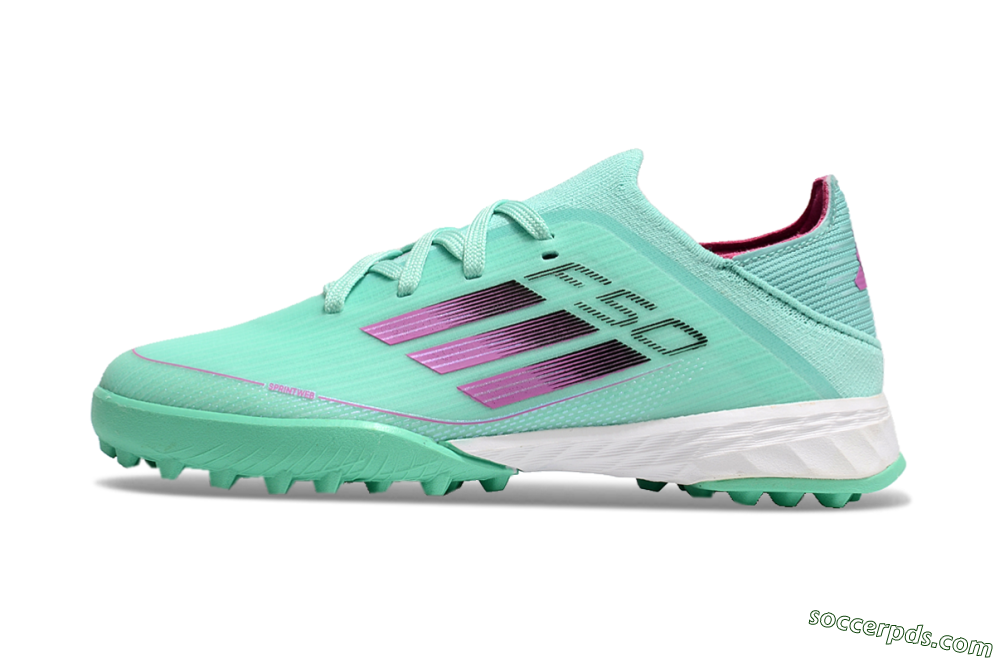 Adidas F50 Elite TF Low-Tops Football Shoes - Jade/Purple/White 2