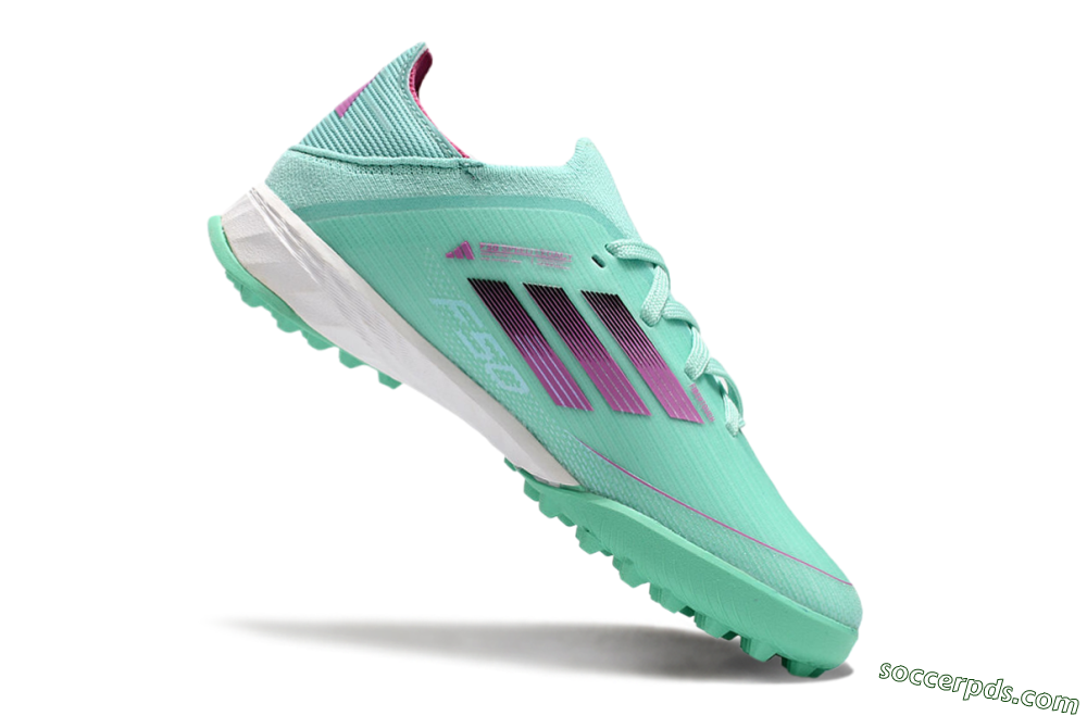 Adidas F50 Elite TF Low-Tops Football Shoes - Jade/Purple/White 4