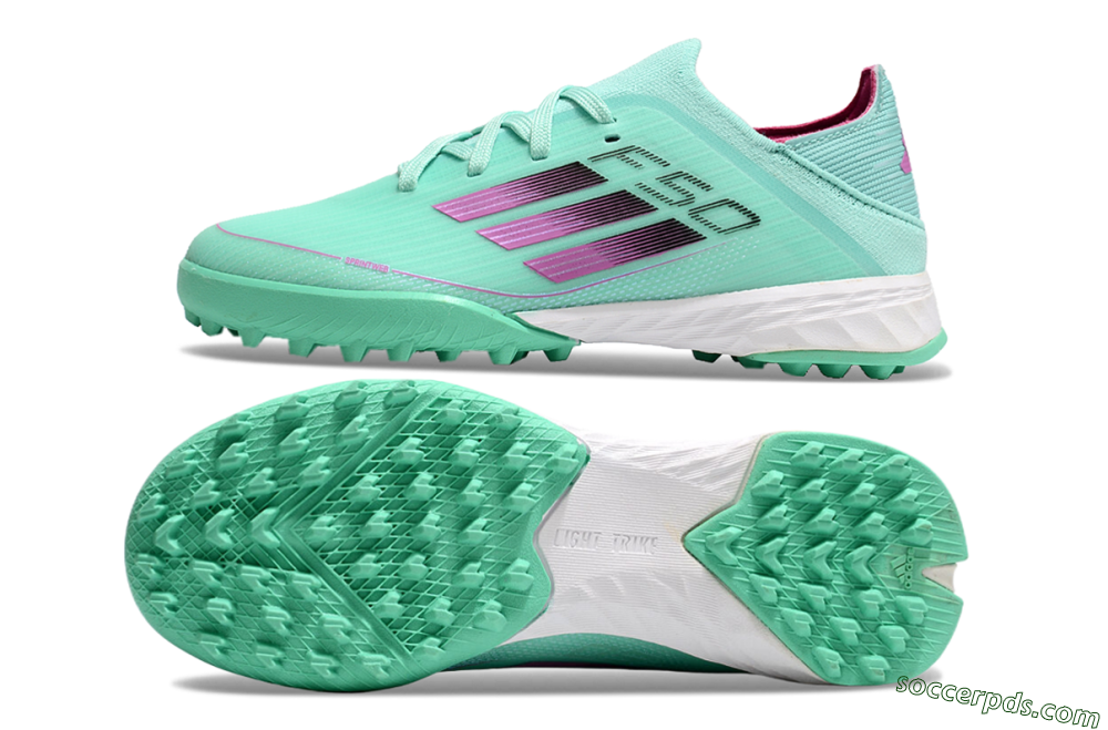Adidas F50 Elite TF Low-Tops Football Shoes - Jade/Purple/White 0