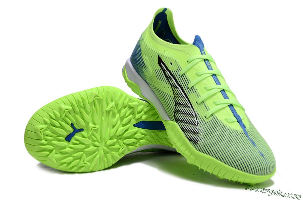 Puma Ultra Ultimate TF Low-Tops Football Shoes - Yellow/White/Blue 3