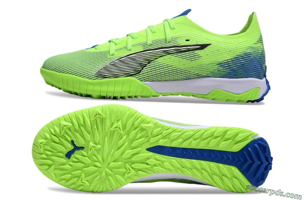 Puma Ultra Ultimate TF Low-Tops Football Shoes - Yellow/White/Blue 0