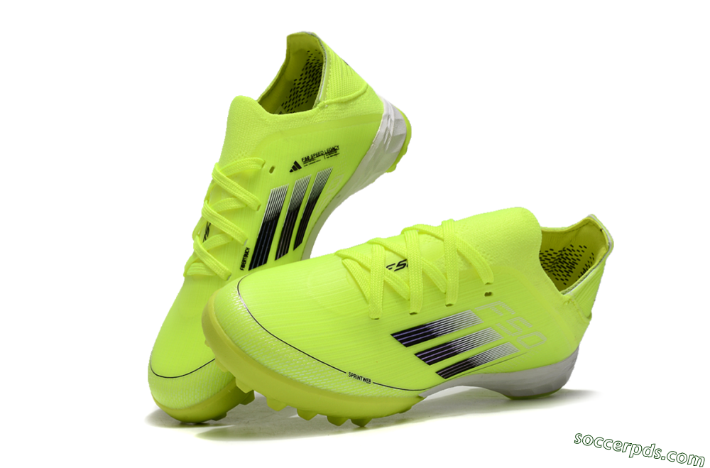 Adidas F50 Elite TF Low-Tops Football Shoes - Yellow/Black/White 3