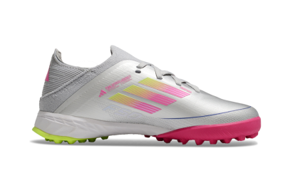 Adidas F50 Elite TF Low-Tops Football Shoes - Silver/Pink/Yellow