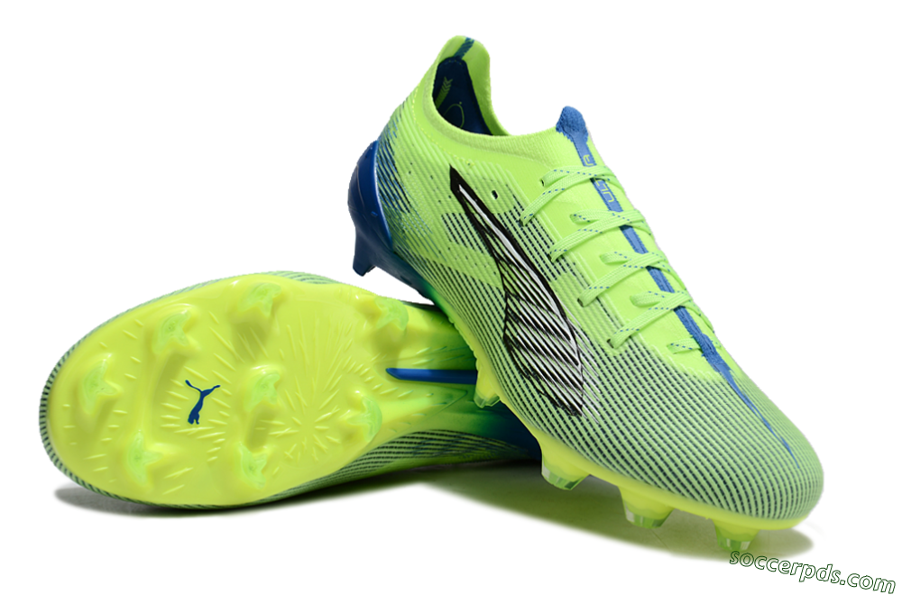 Puma Ultra Ultimate FG Low-Tops Football Boots - Yellow/White/Blue 3