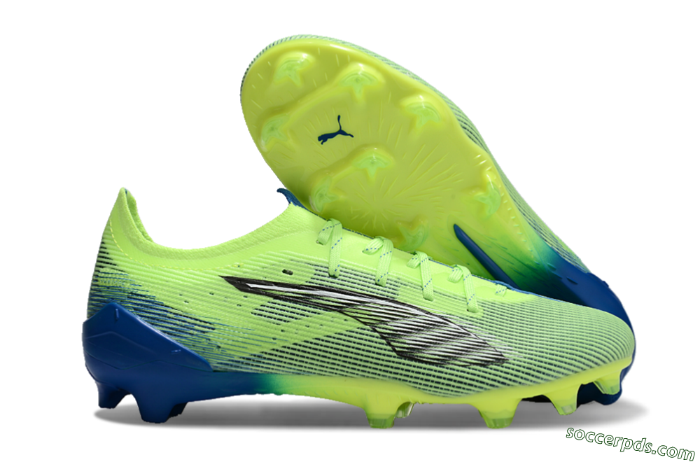 Puma Ultra Ultimate FG Low-Tops Football Boots - Yellow/White/Blue 1