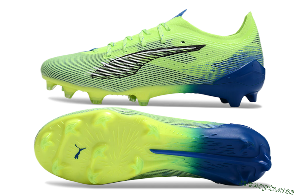 Puma Ultra Ultimate FG Low-Tops Football Boots - Yellow/White/Blue 0
