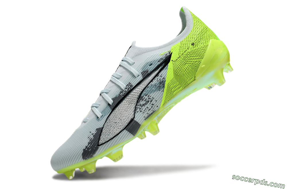 Puma Ultra Ultimate FG Low-Tops Football Boots - Jade/White/Yellow 5
