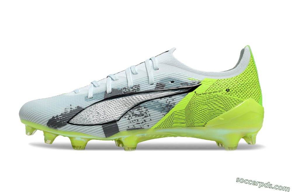 Puma Ultra Ultimate FG Low-Tops Football Boots - Jade/White/Yellow 2