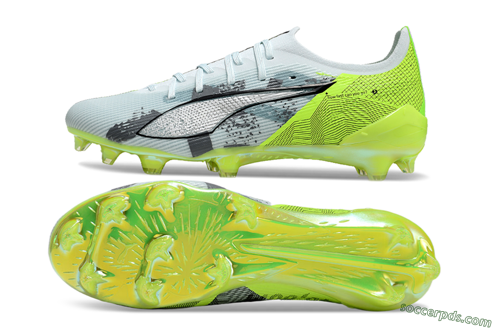 Puma Ultra Ultimate FG Low-Tops Football Boots - Jade/White/Yellow 0