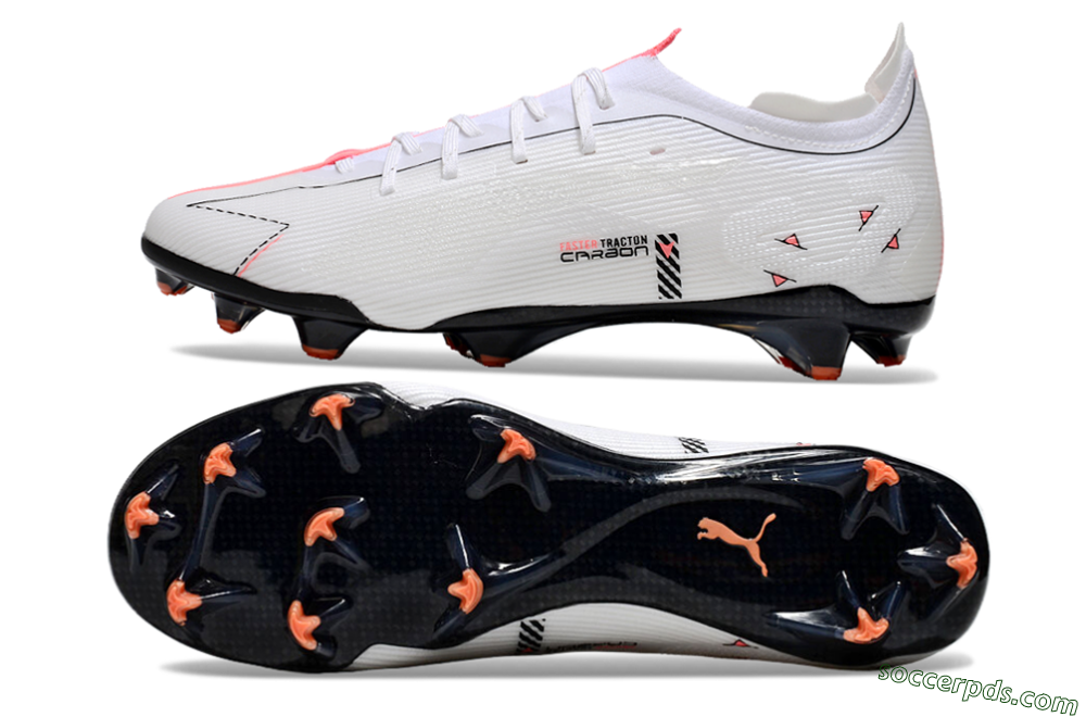 Puma Future Ultimate FG Low-Tops Football Boots - White/Pink/Black 0