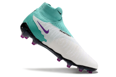 Nike Phantom GX Elite AG High-Tops Football Boots - White/Black/Jade/Purple