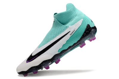 Nike Phantom GX Elite AG High-Tops Football Boots - White/Black/Jade/Purple