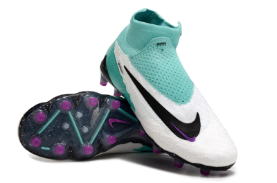Nike Phantom GX Elite AG High-Tops Football Boots - White/Black/Jade/Purple
