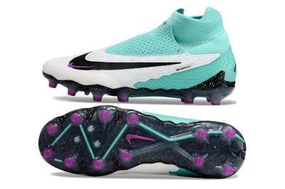 Nike Phantom GX Elite AG High-Tops Football Boots - White/Black/Jade/Purple