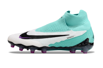 Nike Phantom GX Elite AG High-Tops Football Boots - White/Black/Jade/Purple