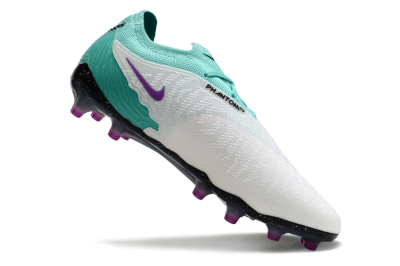 Nike Phantom GX Elite AG Low-Tops Football Boots - White/Black/Jade/Purple