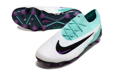 Nike Phantom GX Elite AG Low-Tops Football Boots - White/Black/Jade/Purple