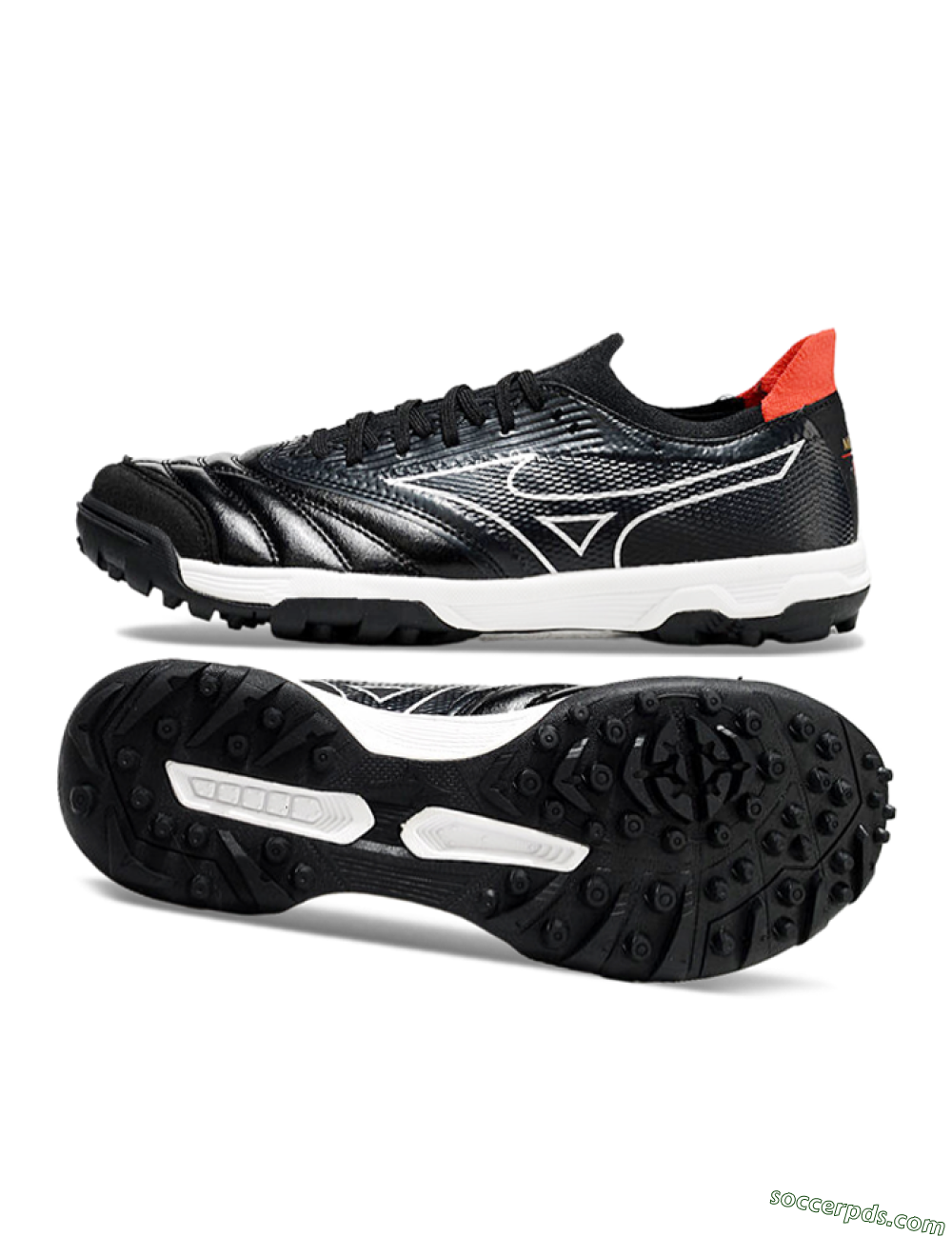 Mizuno Morelia Neo Sala TF Low-Tops Football Shoes - Black/White/Red 0
