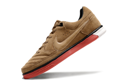 Nike Street Gato IC Low-Tops Football Shoes - Brown/Red/White