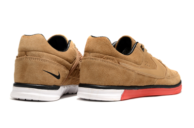 Nike Street Gato IC Low-Tops Football Shoes - Brown/Red/White