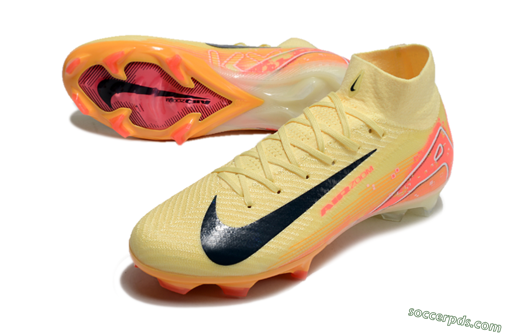 Nike Air Zoom Mercurial Superfly 10 Elite FG High-Tops Football Boots - Yellow/Red/Black 3