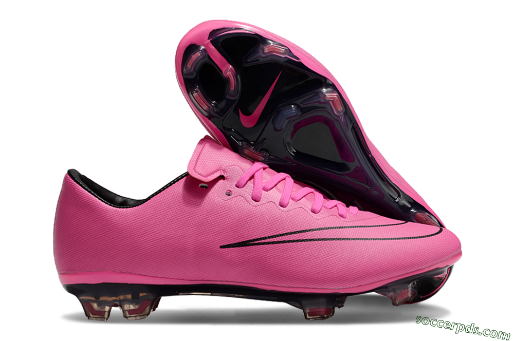 Nike Mercurial Vapor 10 FG Low-Tops Football Boots - Pink/Black 1