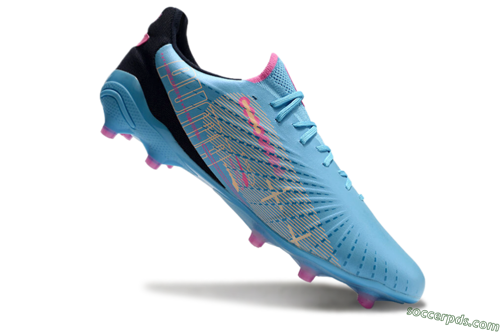 Puma Ultra Ultimate FG Low-Tops Football Boots - Blue/Pink/Black 4