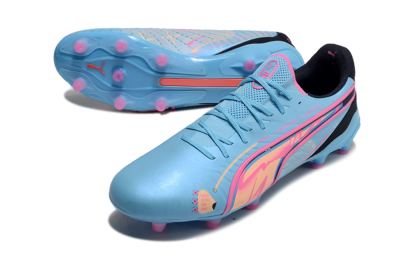 Puma Ultra Ultimate FG Low-Tops Football Boots - Blue/Pink/Black