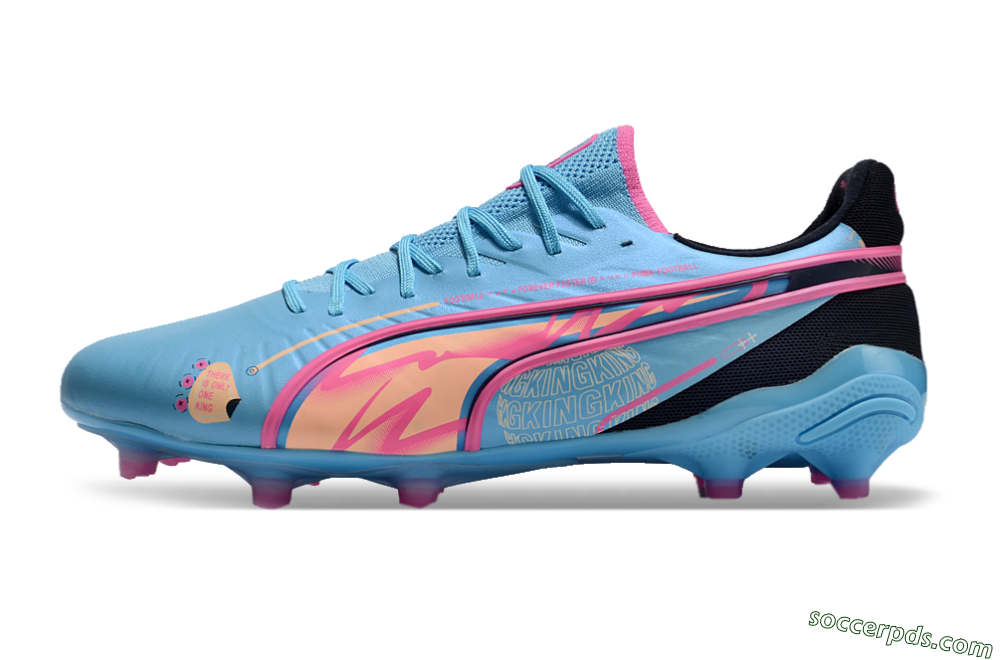 Puma Ultra Ultimate FG Low-Tops Football Boots - Blue/Pink/Black 2