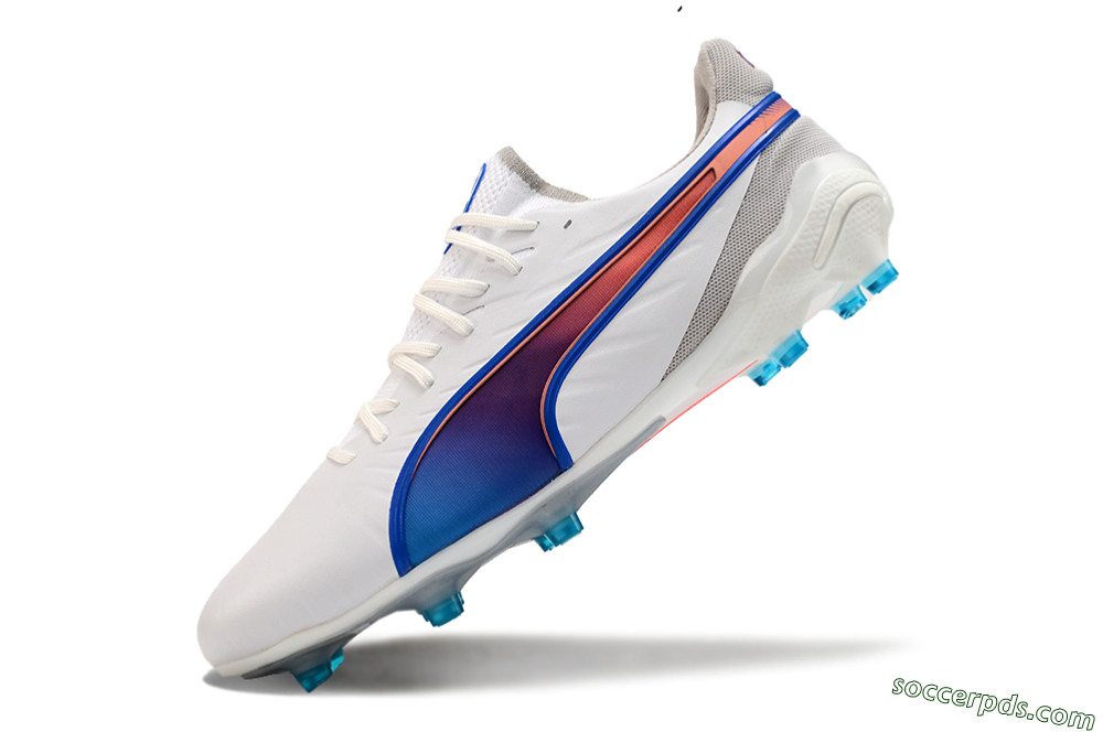 Puma Ultra Ultimate FG Low-Tops Football Boots - White/Blue/Red 5