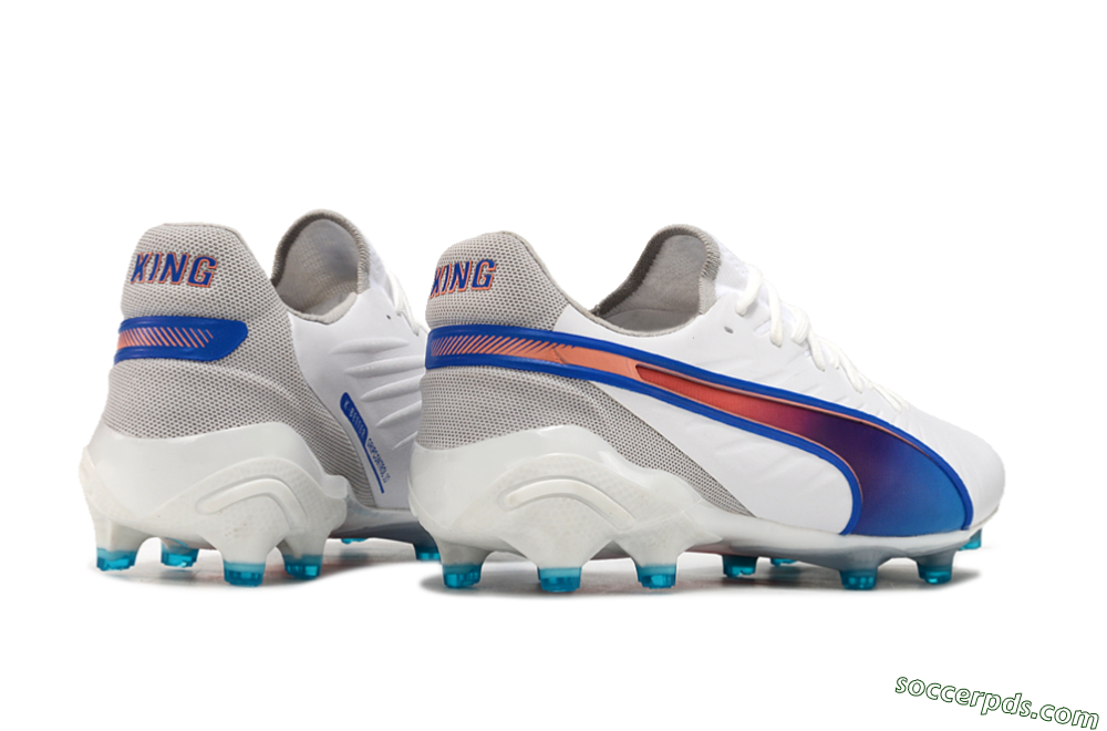 Puma Ultra Ultimate FG Low-Tops Football Boots - White/Blue/Red 6