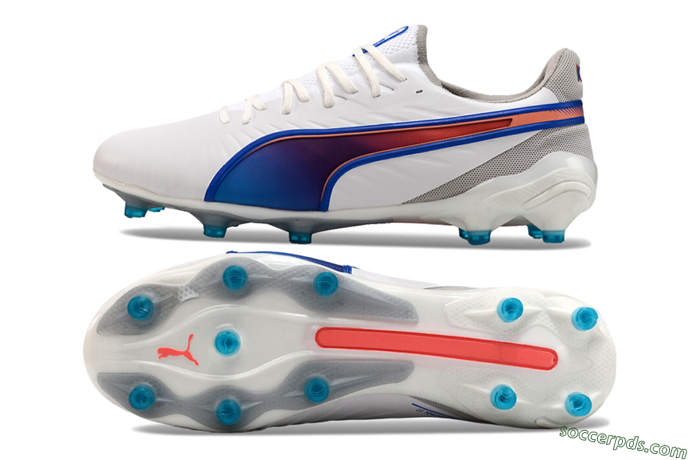 Puma Ultra Ultimate FG Low-Tops Football Boots - White/Blue/Red 0