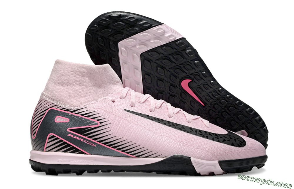 Nike Air Zoom Mercurial Superfly 10 Elite TF High-Tops Football Shoes - Pink/Black 1