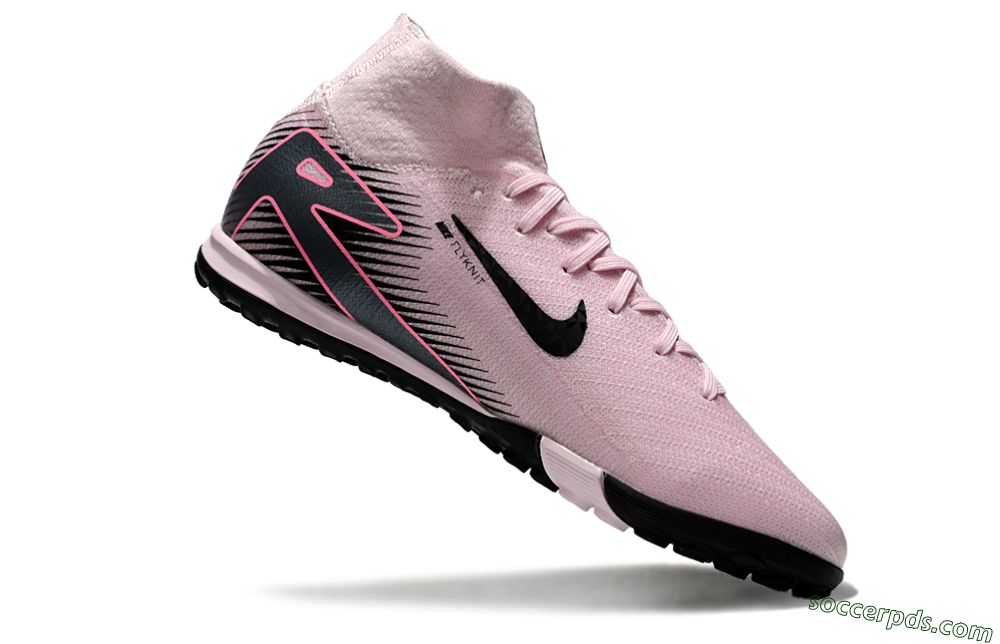 Nike Air Zoom Mercurial Superfly 10 Elite TF High-Tops Football Shoes - Pink/Black 4