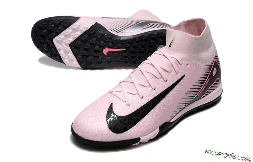 Nike Air Zoom Mercurial Superfly 10 Elite TF High-Tops Football Shoes - Pink/Black 3