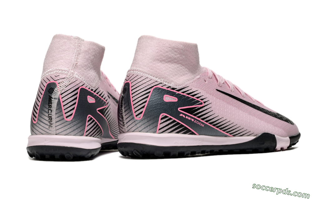 Nike Air Zoom Mercurial Superfly 10 Elite TF High-Tops Football Shoes - Pink/Black 6