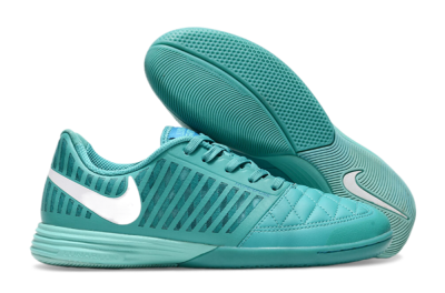Nike Lunar Gato 2 IC Low-Tops Football Shoes - Jade/White