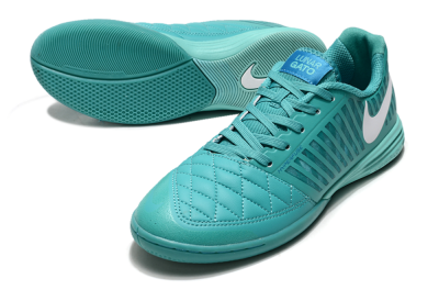 Nike Lunar Gato 2 IC Low-Tops Football Shoes - Jade/White