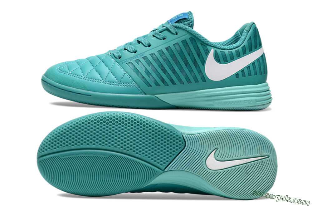 Nike Lunar Gato 2 IC Low-Tops Football Shoes - Jade/White 0
