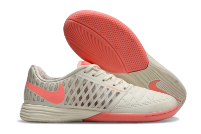 Nike Lunar Gato 2 IC Low-Tops Football Shoes - Beige/Pink
