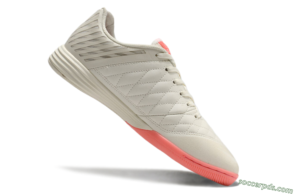 Nike Lunar Gato 2 IC Low-Tops Football Shoes - Beige/Pink 4