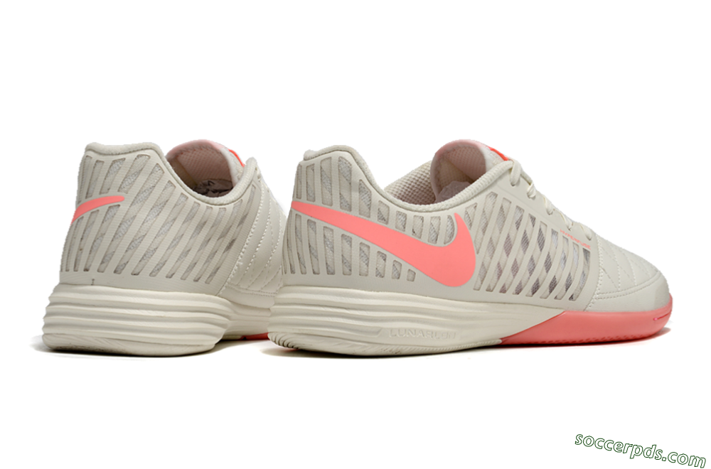 Nike Lunar Gato 2 IC Low-Tops Football Shoes - Beige/Pink 6