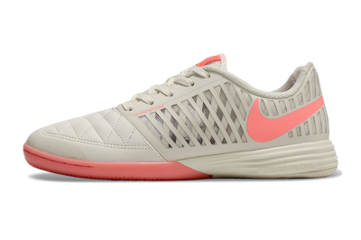 Nike Lunar Gato 2 IC Low-Tops Football Shoes - Beige/Pink