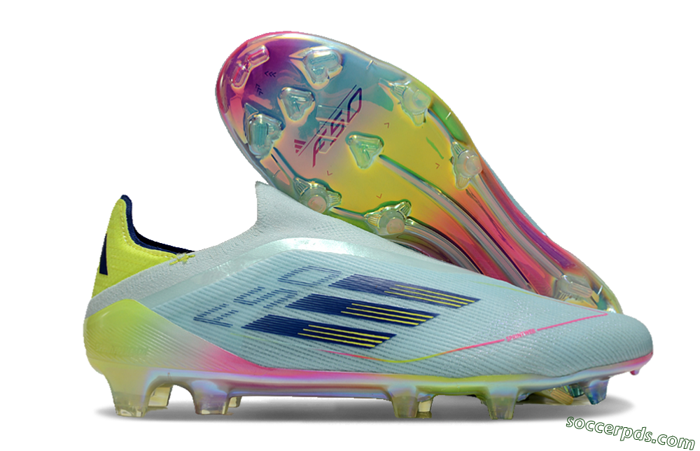 Adidas F50 Elite Laceless FG Low-Tops Football Boots - Jade/Blue/Yellow 1
