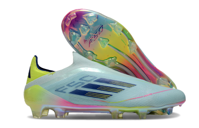 Adidas F50 Elite Laceless FG Low-Tops Football Boots - Jade/Blue/Yellow