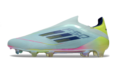 Adidas F50 Elite Laceless FG Low-Tops Football Boots - Jade/Blue/Yellow