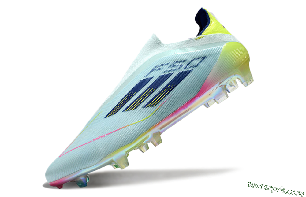Adidas F50 Elite Laceless FG Low-Tops Football Boots - Jade/Blue/Yellow 5