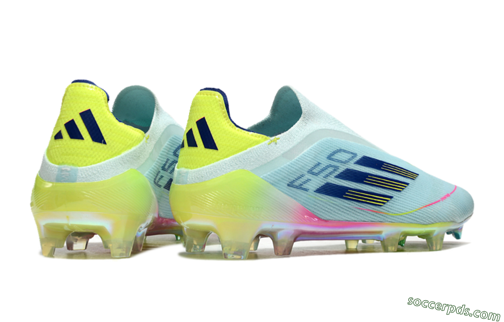 Adidas F50 Elite Laceless FG Low-Tops Football Boots - Jade/Blue/Yellow 6