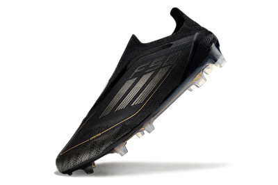 Adidas F50 Elite Laceless FG Low-Tops Football Boots - Black/Silver/Gold