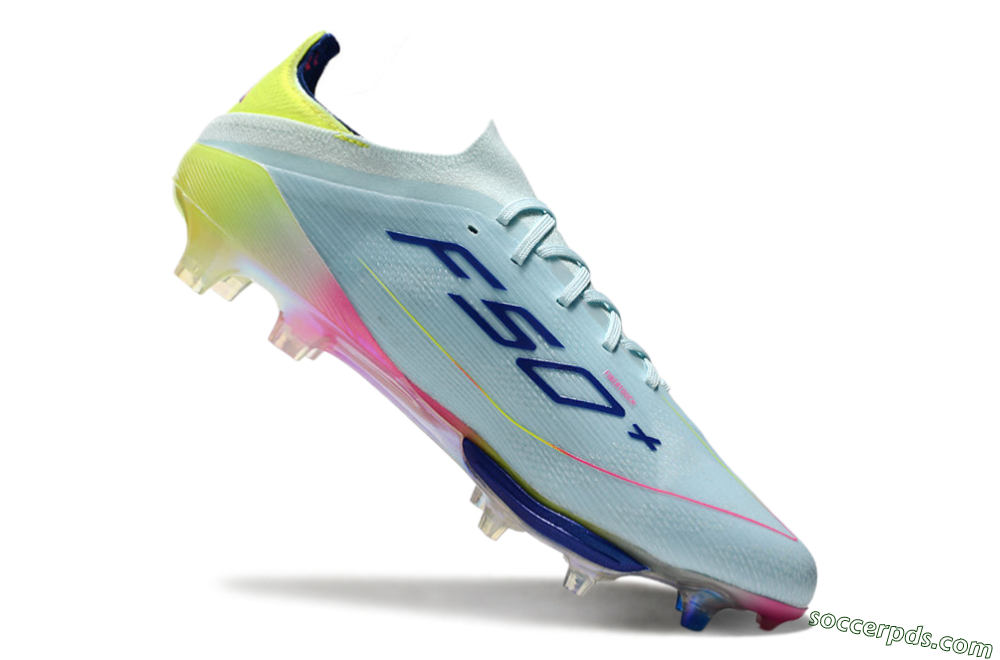 Adidas F50+ Lightstrike Pro FG Low-Tops Football Boots - Jade/Blue/Yellow 4